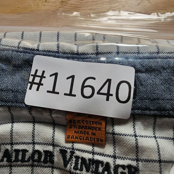 Tailor Vintage Shirt Mens XXL White Long Sleeve Button Up *NWT* - Picture 9 of 9